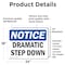 Signmission Dramatic Step Down, 24 in W x Rectangle, Vinyl Decal OS-2PACK-NS-D-1824-L-11540 - alternate 3